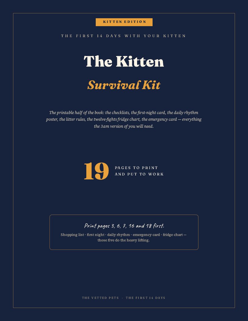 The Kitten Survival Kit — cover