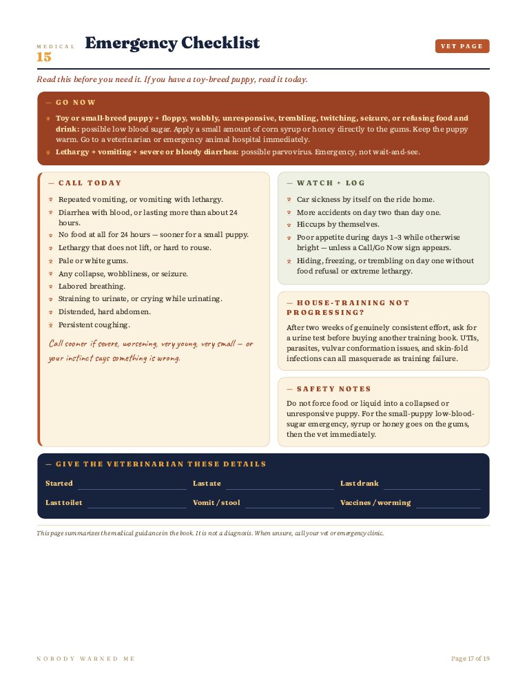 Emergency checklist